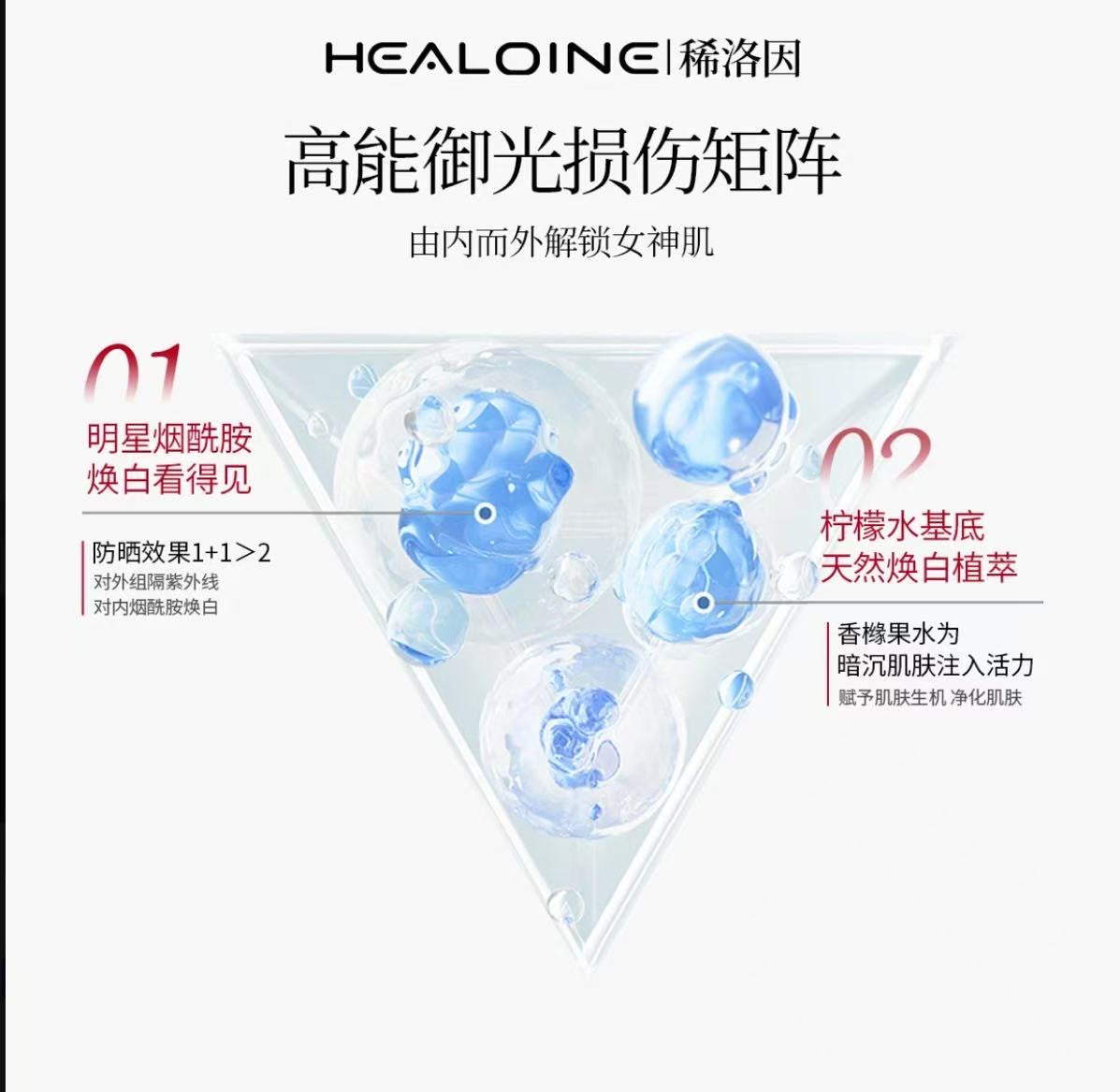 AAA【菩小提专享】HEALOINE稀洛因防晒乳清爽男女防紫外线面部防晒霜