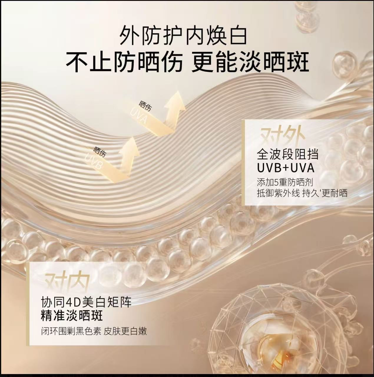 AA     一支梅推荐Flapper翡拉帕丽极光凝时美白水感淡斑防晒霜高倍不假白轻薄透气