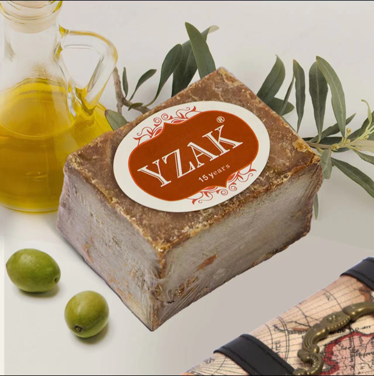 AAA    十五年叙利亚古皂进口手工天然洗脸月桂油橄榄油一盒2塊裝